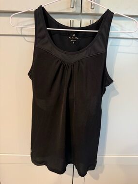 Athleta Built-In Bra Tank | Small | Black Racerback Athletic top